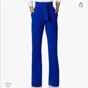 Lucuna Womens Stretchy High Waisted Loose Fit Bootcut Pants with Belt size S